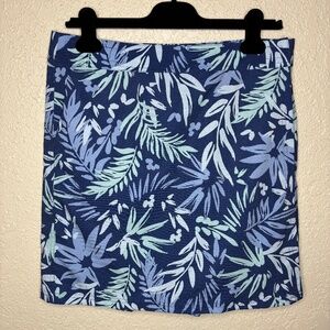 Ripskirt Hawaii Blue Tropical Floral Print Wrap Style Skirt Women's Size M
